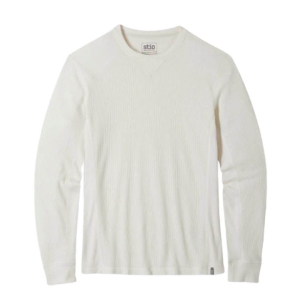 Stio White Wister Waffle Long Sleeve Shirt Small